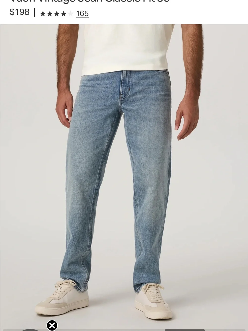 Vuori Light Blue Slim Straight Men's Jeans